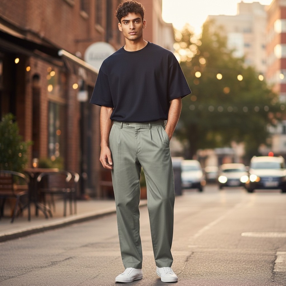 Orvis Chinos Mens 38 Sage Green Excellent Double Pleated Cotton Trousers